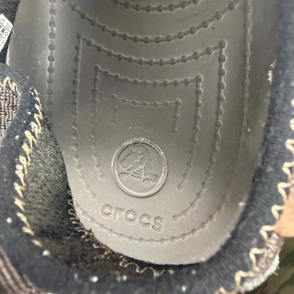 Crocs Swiftwater Mesh Sandals Mens 13 Brown Black Water Shoes Hiking 15041